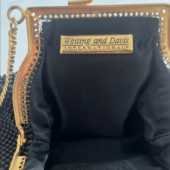 Whiting & Davis Black and Gold Clutch with Vintage Charm - Picture 2 of 6